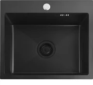 Zlewozmywaki - REA Zlewozmywak stalowy Leo 50 Czarny - miniaturka - grafika 1