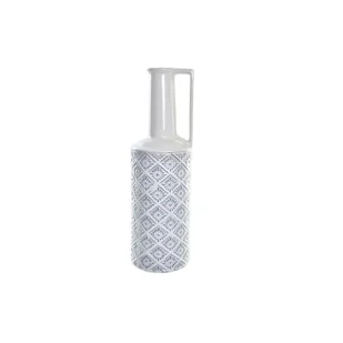 Wazon DKD Home Decor 14 x 14 x 45 cm Porcelana Niebieski Biały Śródziemnomorski - Wazony i flakony - miniaturka - grafika 1