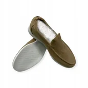 Mokasyny męskie - Mokasyny męskie zamszowe Old Money 46 - miniaturka - grafika 1