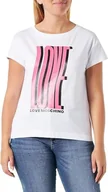 Koszulki i topy damskie - Love Moschino Damska koszulka Boxy Fit z krótkim rękawem, optical white, 44 - miniaturka - grafika 1