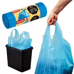 Paclan Classic Worki na śmieci 35 L Niebieskie 26 szt. - Worki na śmieci - miniaturka - grafika 1