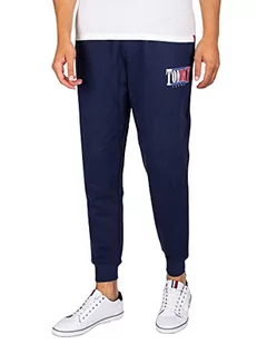 Tommy Jeans Męskie spodnie TJM Slim Essential Graphic, Ciemna granatowa, L - Spodenki męskie - miniaturka - grafika 1