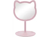 Lusterka do makijażu - Lusterko kosmetyczne INNOGIO Różowy kotek GIOperfect GIO-758CAT - miniaturka - grafika 1