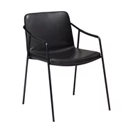 Krzesła - Czarne krzesło do jadalni z imitacji skóry DAN-FORM Denmark Boto - miniaturka - grafika 1
