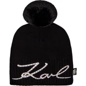 Czapki dla dzieci - Karl Lagerfeld Kids Czapka | z dodatkiem kaszmiru - miniaturka - grafika 1