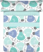 Pościel - Komplet pościeli Pierre Cardin IDEAS Blue Pojedynczy materac - miniaturka - grafika 1