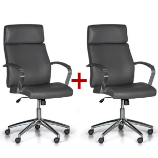 Fotel biurowy, krzesło biurowe B2B Partner Krzesło biurowe HOLT 1+1 GRATIS, szare 907017 - Fotele i krzesła biurowe - miniaturka - grafika 1