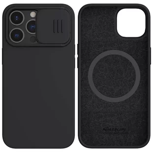 Nillkin CamShield Silky Magnetic - Etui Apple iPhone 13 Pro Max z osłoną aparatu (Elegant Black) - Etui i futerały do telefonów - miniaturka - grafika 1