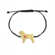 Bransoletki - Bransoletka Złota z psem Hiszpański Pies Dowodny 925 Biżuteria GRAWER - miniaturka - grafika 1