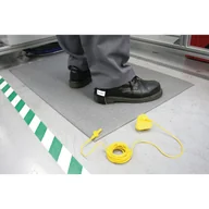 Pozostałe wyposażenie warsztatu - PARTNER B2B Mata antystatyczna ESD, przeciwzmęczeniowa, szara, 0,6 x 0,9 m 119193 - miniaturka - grafika 1