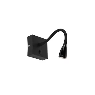 QAZQA Nowoczesna elastyczna lampa ścienna czarna LED - Flex - Lampy ścienne - miniaturka - grafika 1
