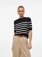 Swetry damskie - Vero Moda Sweter w kolorze czarno-kremowym - miniaturka - grafika 1