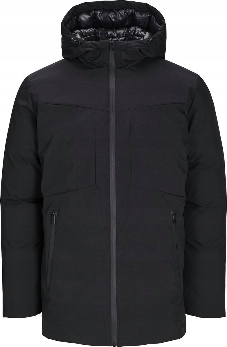 Kurtka męska parka z kapturem Jack&Jones 12263180 czarna, rozmiar L