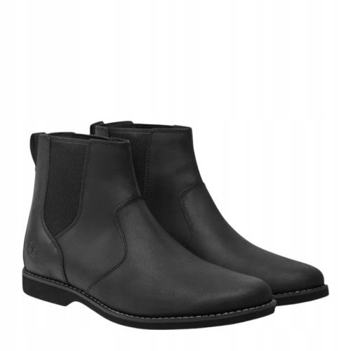 TIMBERLAND CZARNE SKÓRZANE SZTYBLETY Z ELASTYCZNYMI WSTAWKAMI 44 2J1A