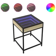 Ławy i stoliki kawowe - vidaXL Stolik kawowy z Infinity LED dąb Sonoma 40x40x51 cm - miniaturka - grafika 1