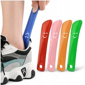 Akcesoria obuwnicze - ŁYŻKA DO BUTÓW OBUWIA LEKKA MAŁA PLASTIKOWA HACZYK MOCNA PODRĘCZNA 15cm MIX - miniaturka - grafika 1