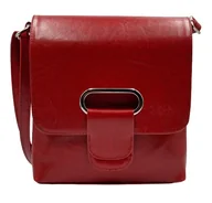 Torebki damskie - Czerwona skórzana listonoszka DAN-A - miniaturka - grafika 1