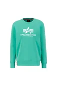 Bluzy męskie - Bluza Alpha Industries Basic Sweater atomic green - miniaturka - grafika 1
