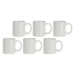 Zestaw 6 kubków z uchwytem Corte - Biały, 350 ml - Kubki - miniaturka - grafika 1