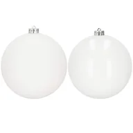 Bombki - Bombki choinkowe 2 szt. zawieszki na choinkę ozdoby świąteczne 15 cm białe - miniaturka - grafika 1