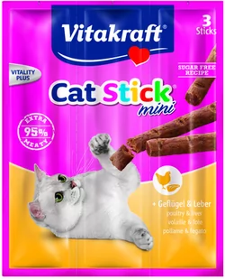 Vitakraft VITAKRAFT CAT STICK MINI 3szt drób-wątróbka - Przysmaki dla kotów - miniaturka - grafika 1