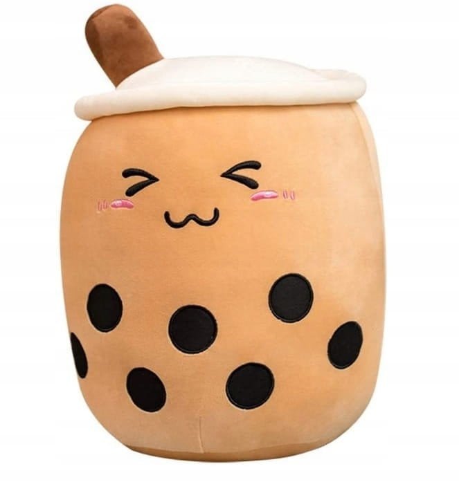 Maskotka pluszak poducha bubble tea 50 cm brązowe