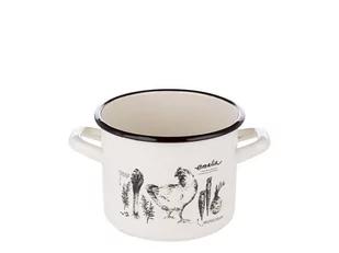 Fl1 GARNEK EMALIOWANY PROSTY ROSÓŁ B/P 14CM 1,75L 000-GAR-2/14-COCK14 - Garnki - miniaturka - grafika 1