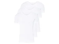 Piżamy męskie - LIVERGY® Podkoszulki męskie termoaktywne, 3 sztuki (Dekolt w kształcie litery V, 4/S, Biały) - miniaturka - grafika 1