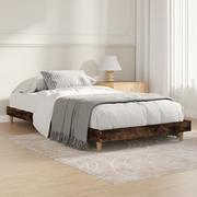 Łóżka - Rama łóżka, przydymiony dąb, 90x190 cm, materiał drewnopochodny Lumarko! - miniaturka - grafika 1