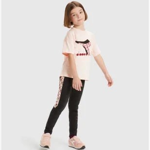 Legginsy dziewczęce DIADORA JG.LEGGINGS TWINKLE - Odzież sportowa dziecięca - miniaturka - grafika 3