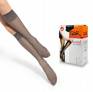 ﻿PODKOLANÓWKI 2 pary Gatta Stretch 15DEN grigio - Skarpetki damskie - miniaturka - grafika 1