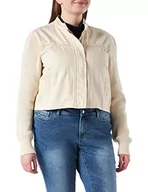 Kurtki damskie - Desigual Damska kurtka CHAQ_Fontana Denim Jacket, biała, L - miniaturka - grafika 1