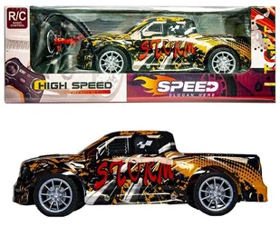 Auto wyścigowe zdalnie sterowane pomarańczowe - Zabawki zdalnie sterowane - miniaturka - grafika 1