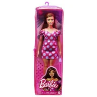 Lalki dla dziewczynek - Mattel Barbie Modelka 171 Różowa sukienka z dużymi kropkami # z wartością produktów powyżej 89zł! - miniaturka - grafika 1