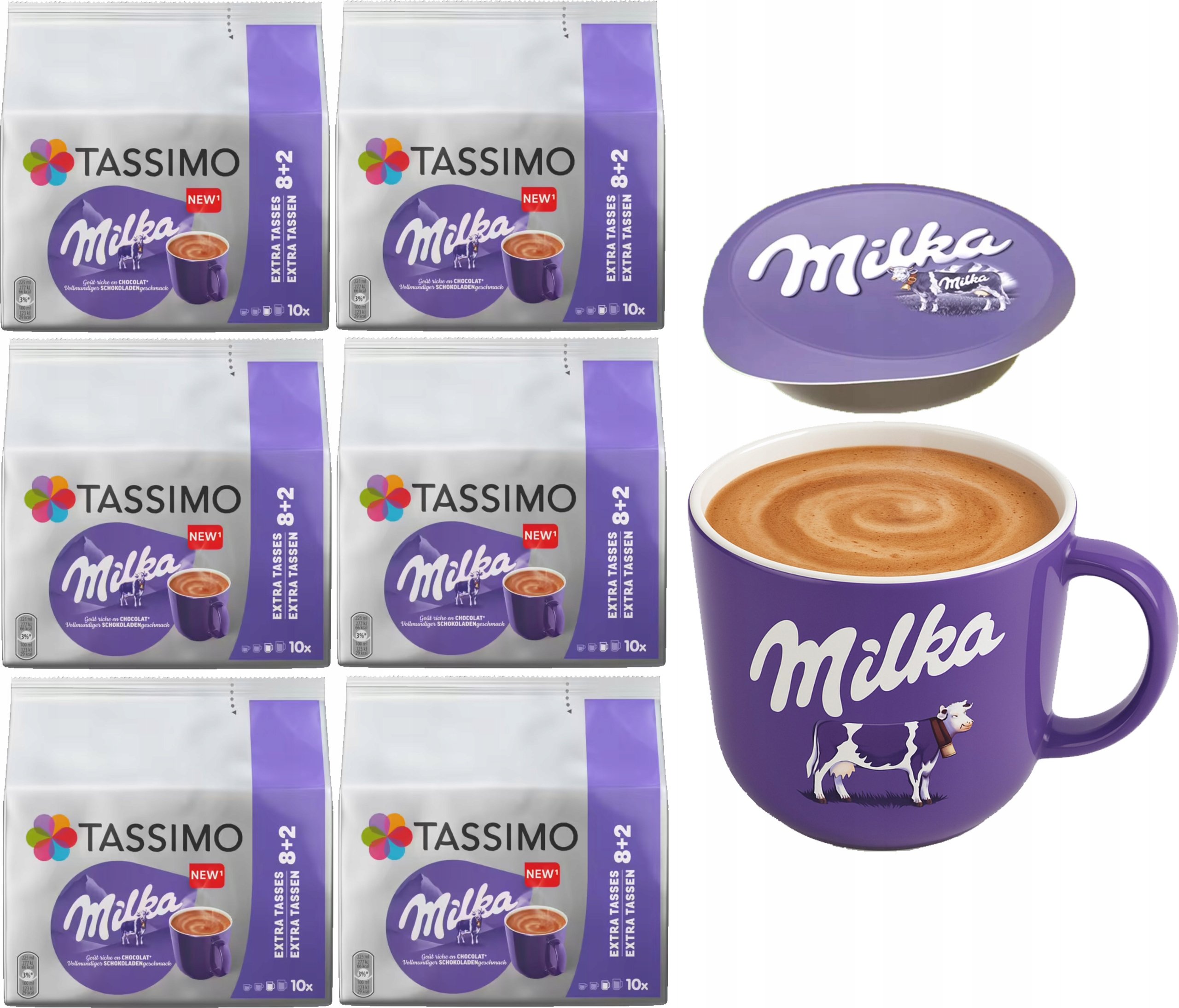 Kapsułki Tassimo Milka 48 napojów kakaowych 6 x 10