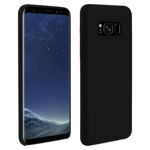 Silikonowe Półsztywne Etui Samsung Galaxy S8, Miękkie w dotyku Matowe Wykończenie - Czarne - Etui i futerały do telefonów - miniaturka - grafika 1