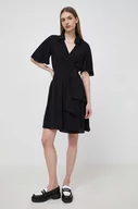 Sukienki - Karl Lagerfeld sukienka kolor czarny mini rozkloszowana - miniaturka - grafika 1