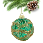 Bombki - BOMBKA SZKLANA DIANA 8CM ZIELONA - miniaturka - grafika 1