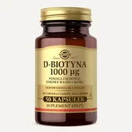 Witaminy i minerały - Solgar D-biotyna 1000 mcg 50 kapsułek - miniaturka - grafika 1