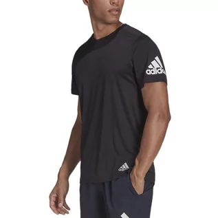 Koszulki sportowe męskie - Koszulka adidas Run It HB7470 - czarna - Adidas - grafika 1