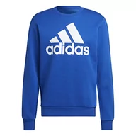 Bluzy męskie - adidas Męska bluza M Bl FL SWT, niebieska/biała, XS, niebieski/biały, XS - miniaturka - grafika 1