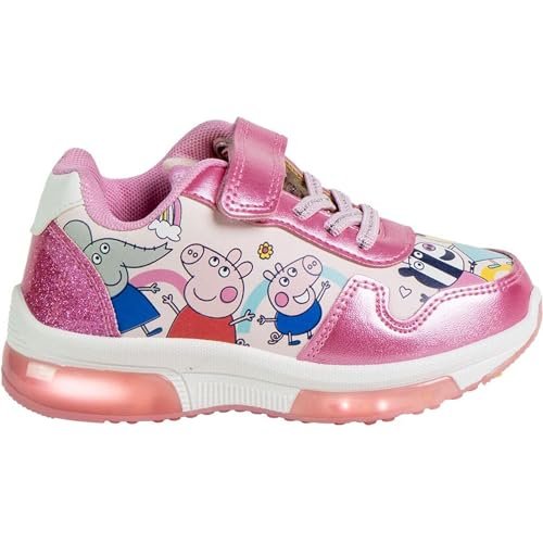 CERDÁ LIFE'S LITTLE MOMENTS Sportowa podeszwa PVC ze światłami Świnka Peppa, Trampki Dziewczęce, Różowy, 23 EU