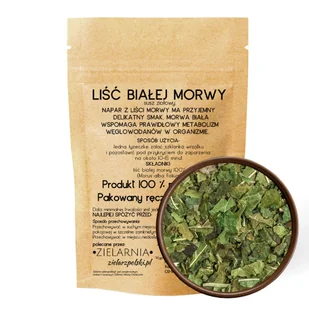 Morwa biała liść 50g ZIELARZPOLSKI.PL - Przyprawy i zioła sypkie - miniaturka - grafika 1