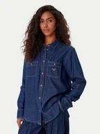 Koszule damskie - Guess Jeans Koszula jeansowa W5YH37 D5M8D Granatowy Regular Fit - miniaturka - grafika 1