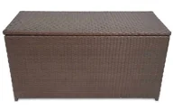 Skrzynie ogrodowe - Brązowa prostokątna skrzynia ogrodowa z rattanu K2-H69 - miniaturka - grafika 1