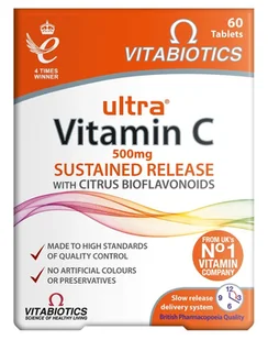 Vitabiotics Ultra Vitamin C 500mg Suplement Diety 60 Tabletek - Witaminy i minerały - miniaturka - grafika 1