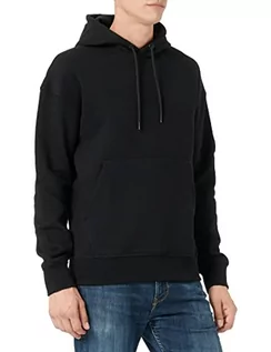 Bluzy męskie - JACK & JONES Męska bluza z kapturem, kieszeń kangurka, czarny, S - grafika 1