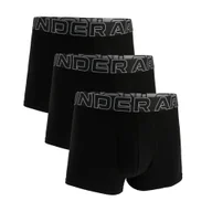 Majtki męskie - Bokserki męskie Under Armour Perf Cotton Solid 3in 3Pack Black M - miniaturka - grafika 1