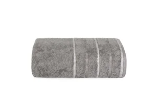 Bawełniany ręcznik kąpielowy z ozdobnymi paskami Fresh 50x90cm ciemnoszary - Ręczniki - miniaturka - grafika 1