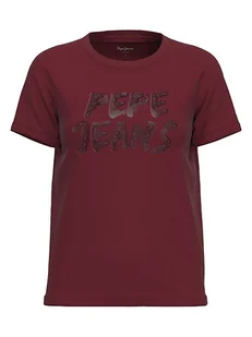 Pepe Jeans Koszulka w kolorze bordowym - Koszulki i topy damskie - miniaturka - grafika 1
